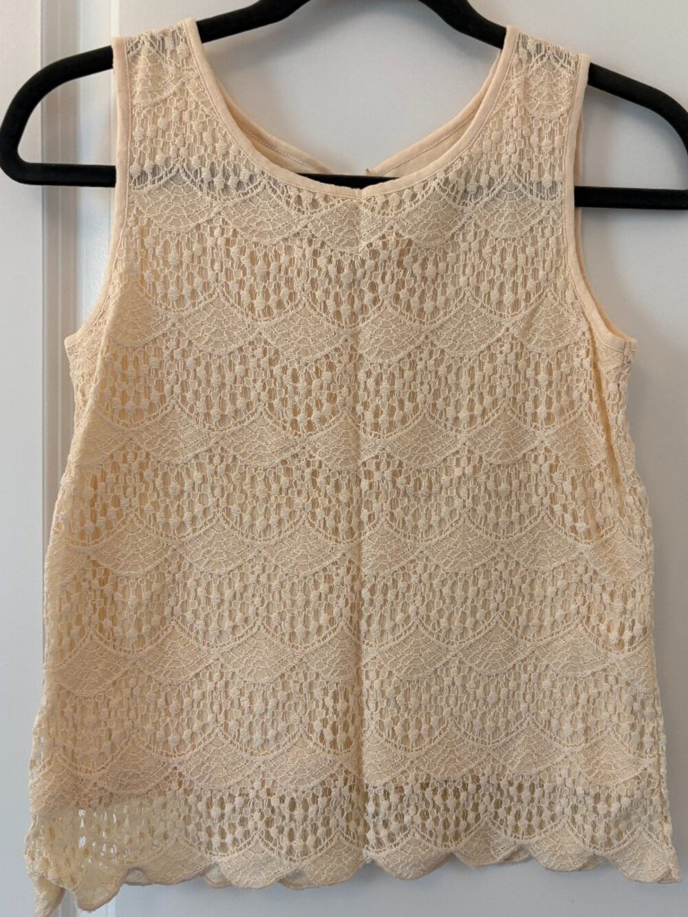 Madewell Cream Lacey Cotton Top (XS) (Like New)